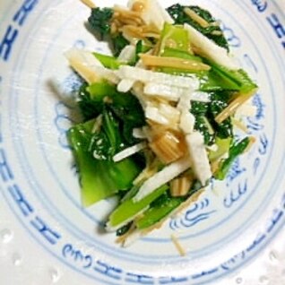 料理下手が作る　小松菜と長芋の和え物